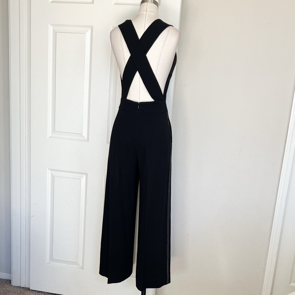 THEORY Black Crisscross Straps Jumpsuit - Picture 9 of 11